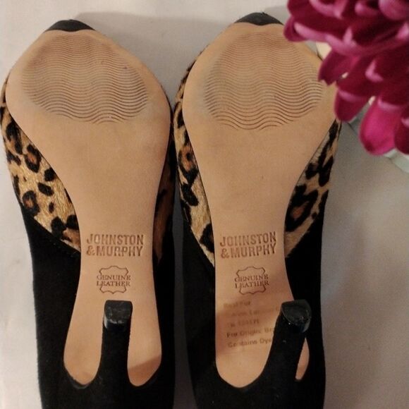 Johnston & Murphy Calf Hair, Animal Print Heels - Picture 7 of 12